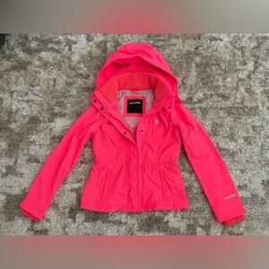 Abercrombie Hot Pink Windbreaker Jacket Kids Size Large Women’s Size XS